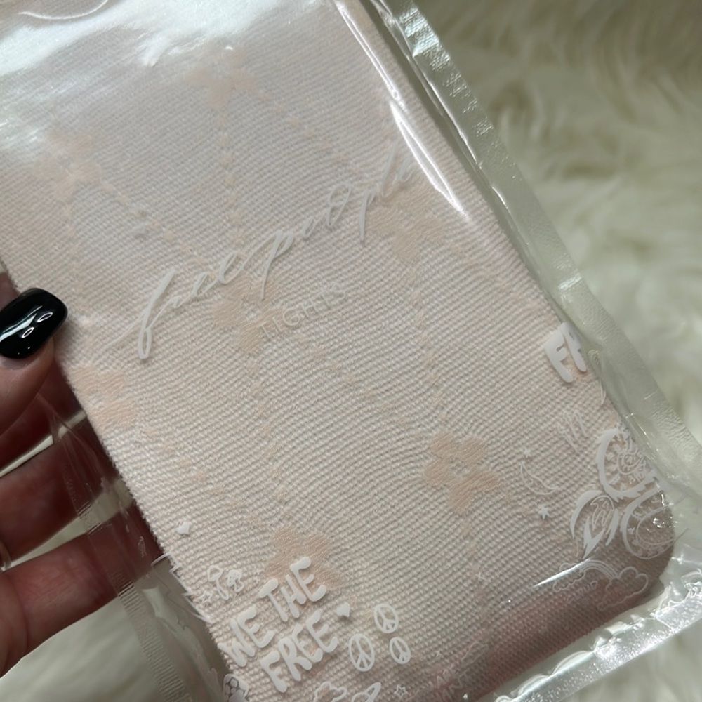NIP Free People Pink floral Tights - Picture 2 of 4